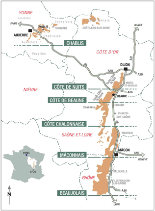 Map of burgundy