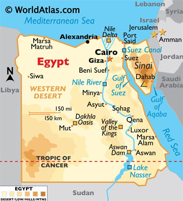 Map of Egypt