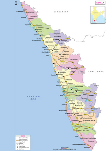 Map of kerela