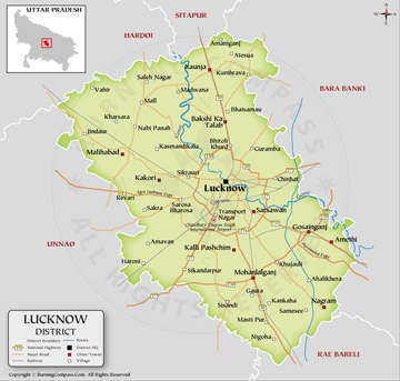 Map of Lucknow