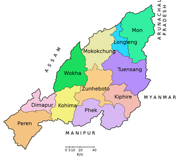 Map of Nagaland