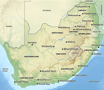 Map of South Africa