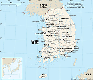 Map of South Korea