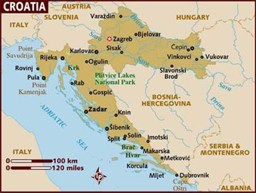 Map of Croatia